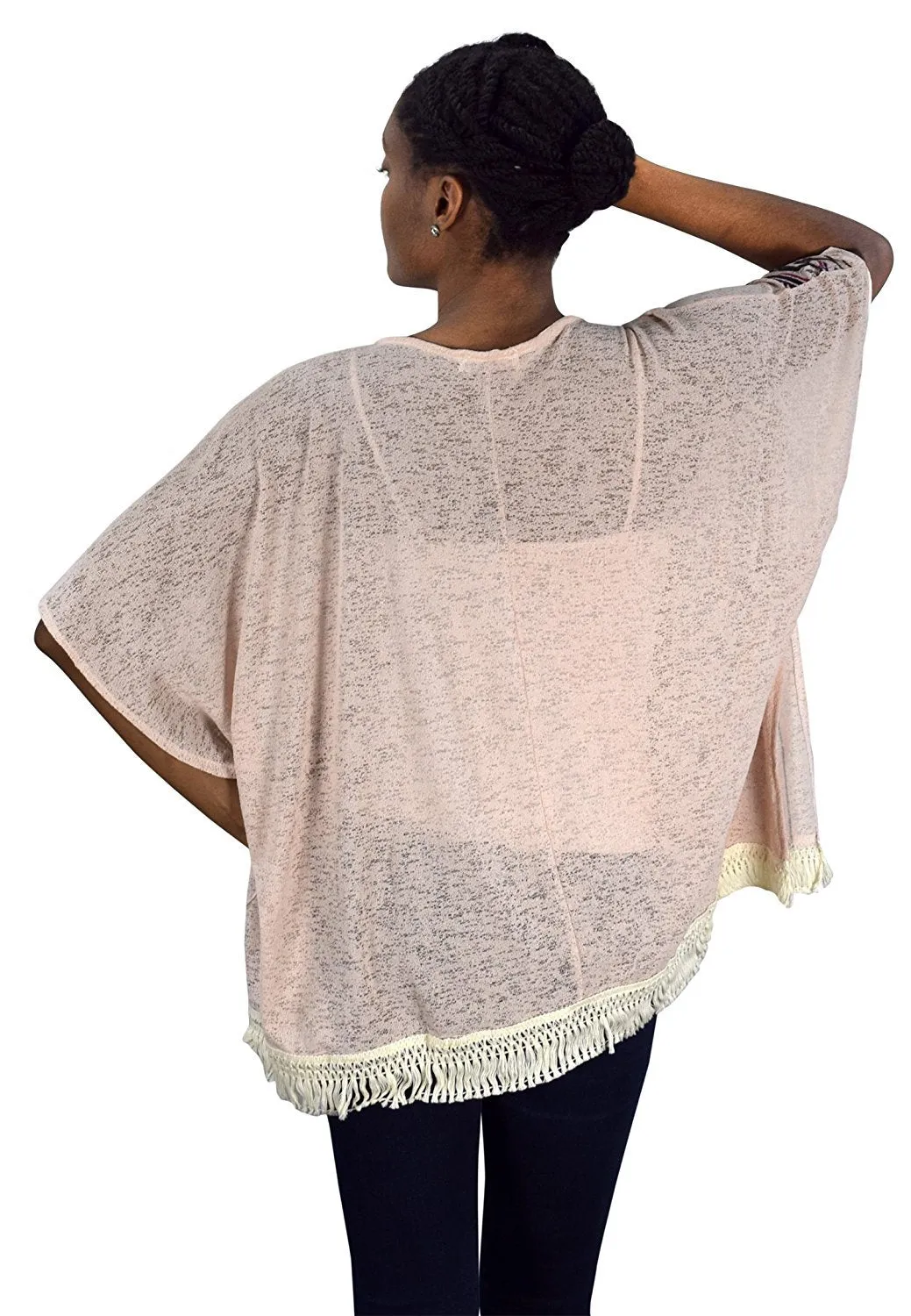Womens Light Weight Summer Poncho Cardigan Beach Cover up