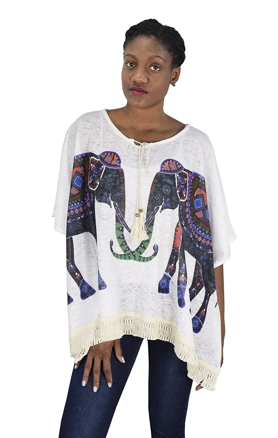 Womens Light Weight Summer Poncho Cardigan Beach Cover up
