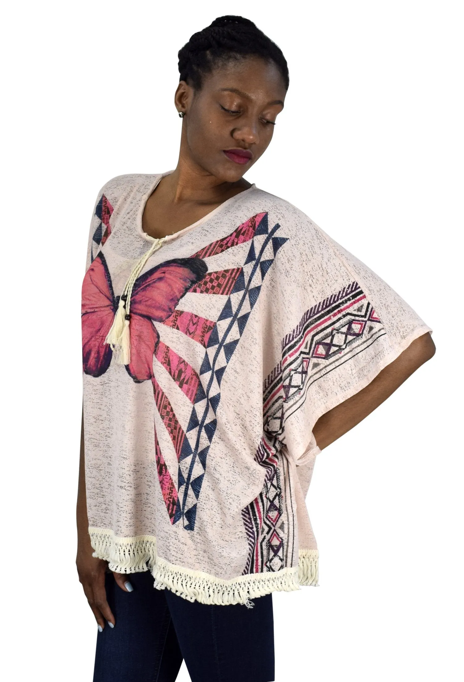 Womens Light Weight Summer Poncho Cardigan Beach Cover up