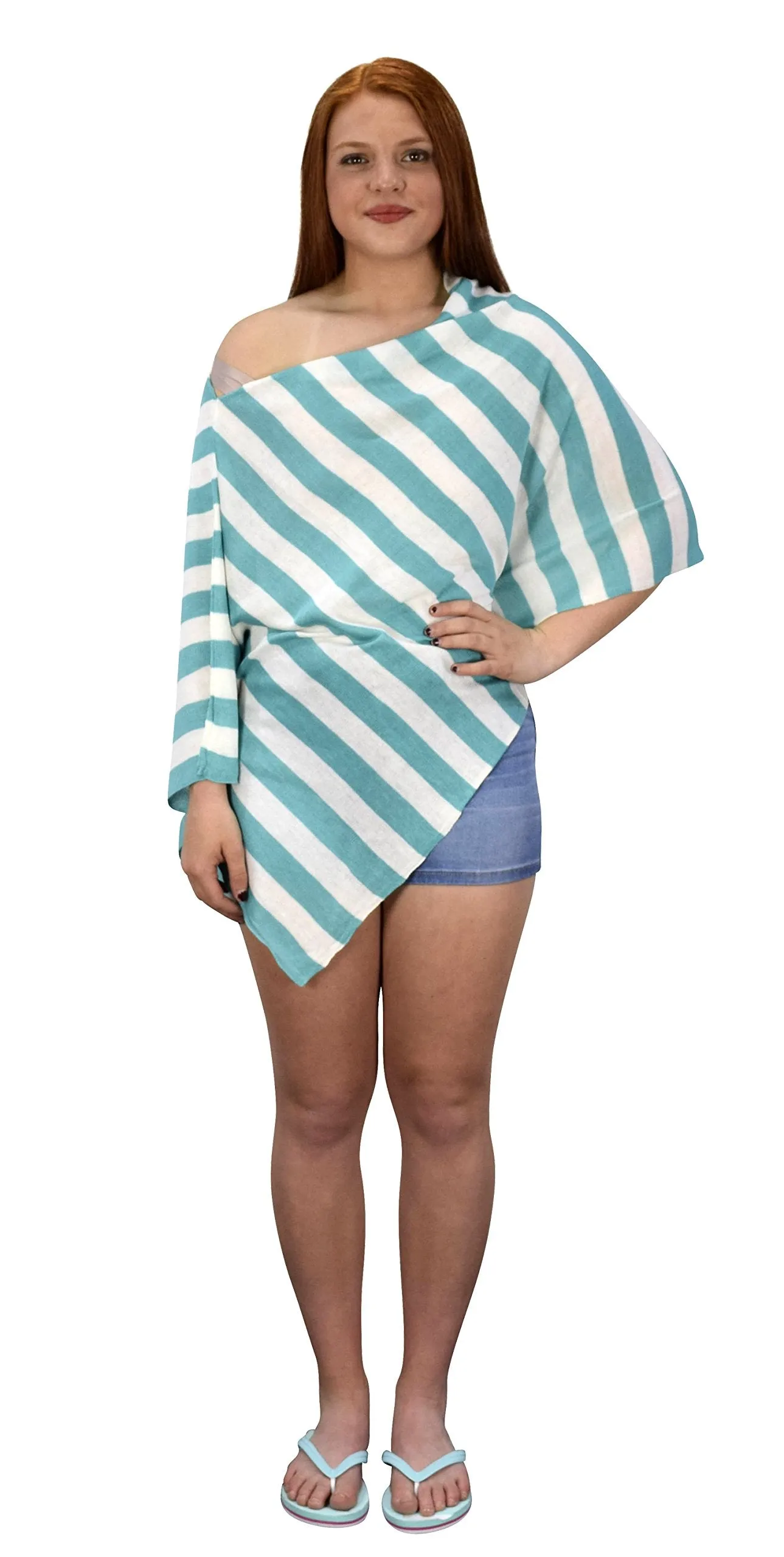 Womens Light Weight Summer Poncho Cardigan Beach Cover up