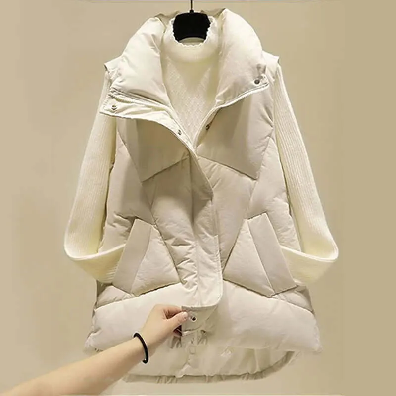 Women's Lightweight Sleeveless Puffer Vest: Packable & Warm