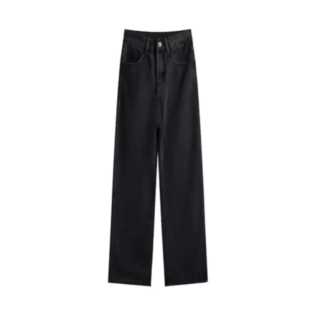 Y2K American Vintage Mottled Totem Print Baggy Jeans Women's High Waist Wide Leg Jeans Women's Harajuku Trendy Hip-hop Jeans